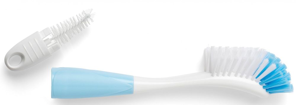 Nuvita Súprava na čistenie detských fliaš 2v1 Pastel blue
